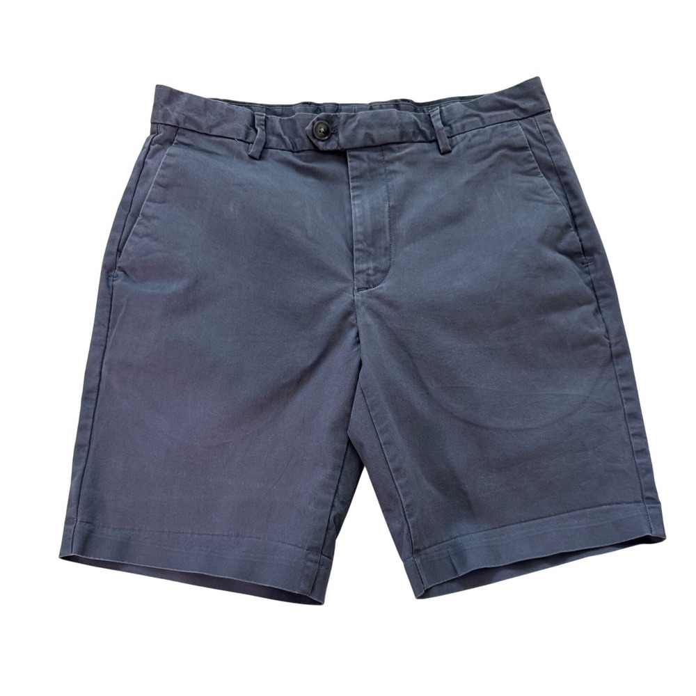REISS Wicket Cotton Chino Tailored Shorts Airforce Blue Mens Size 30 - Picture 3 of 10